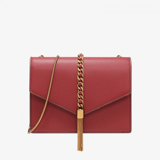 Charles Keith Fashion Tassel Shoulder Bag Red